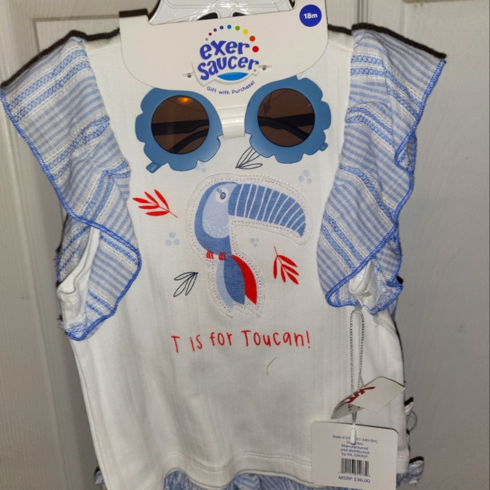 ExerSaucer Baby Dress with Toucan Design